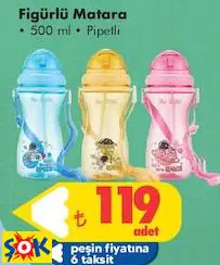FİGÜRLÜ MATARA 500 ML PİPETLİ FİGÜRLÜ MATARA 500 ML PİPETLİ